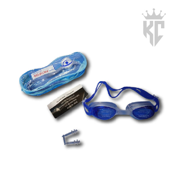 Goggles with nose pin or earplugs