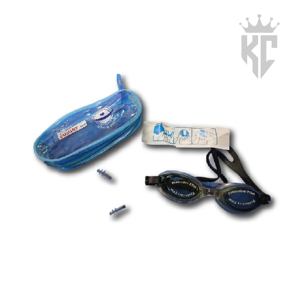 Goggles with nose pin or earplugs