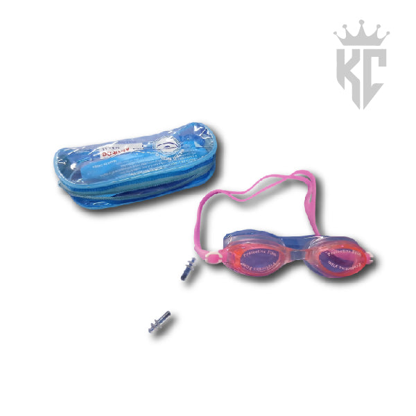 Goggles with nose pin or earplugs