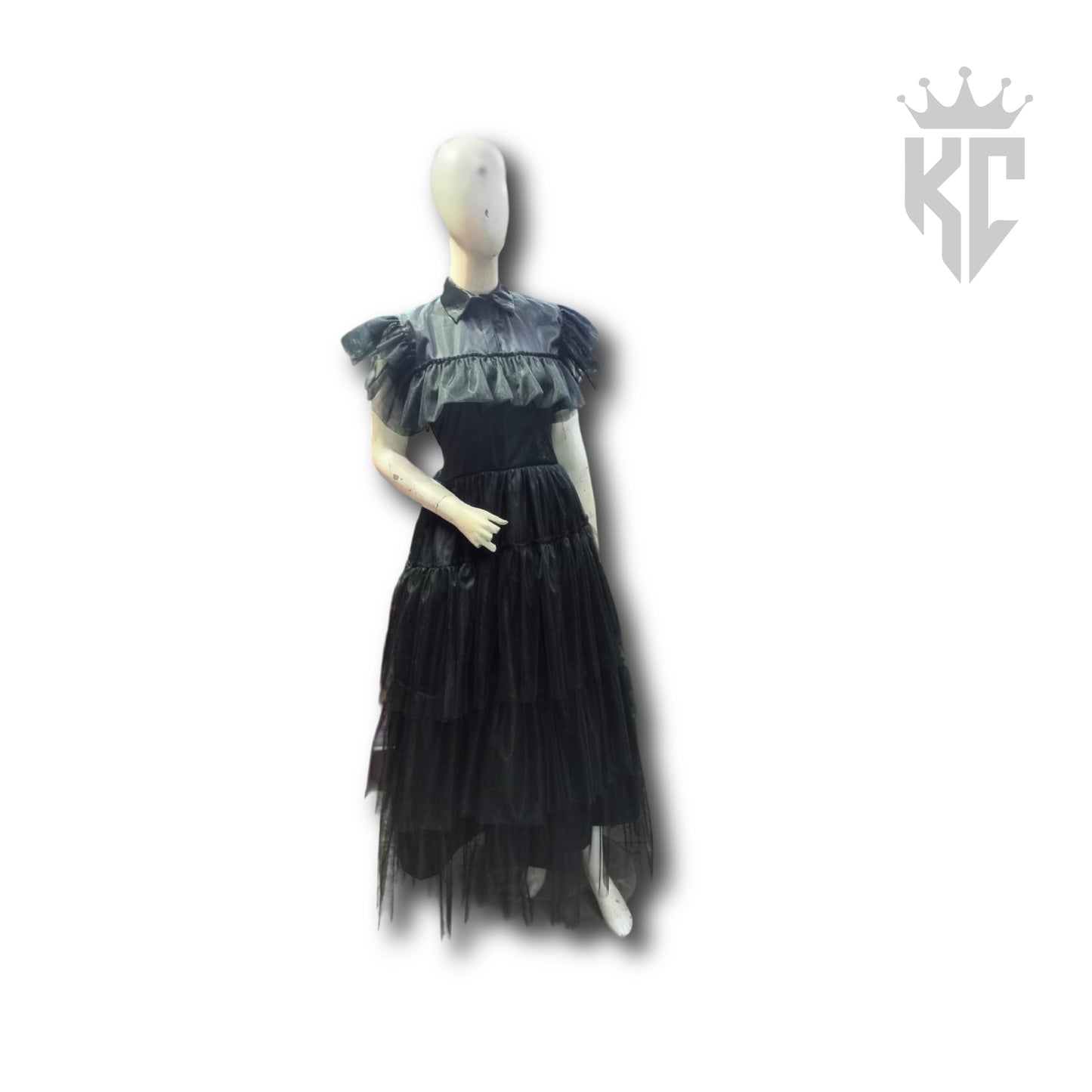 Wednesday Addams Costume – Gothic Black Dress for Girls