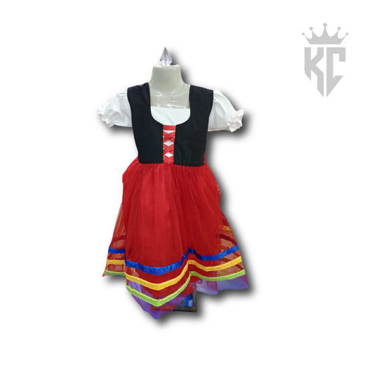 Tarantella Dance Costume – Traditional Italian Folk Dress for Girls