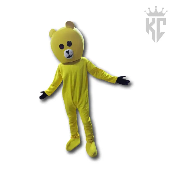 Cute Bear Flat Mascot Costume – Full Body Suit for Events, Parties & Promotions