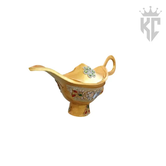 Handmade Aladdin Magic Lamp – Fabric & Rubber Sheet Costume Prop