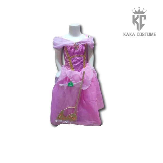 Princess Aurora Costume (Pre-Loved) β Barbie-Style Sleeping Beauty Dress for Girls