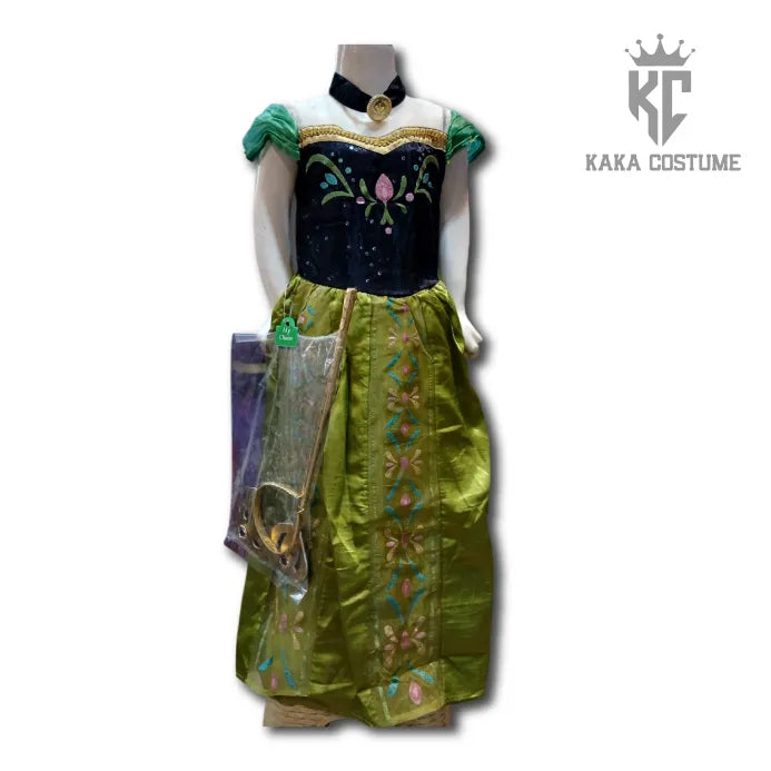 Princess Anna Costume (Pre-Loved) โ Frozen-Inspired Dress for Girls