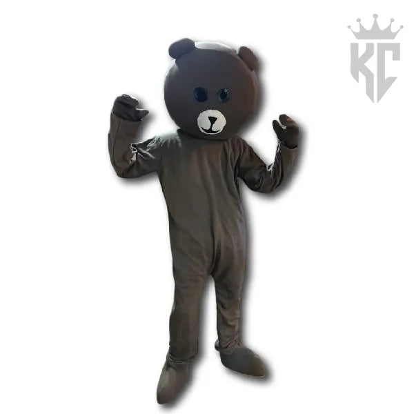 Round Face Bear Mascot Costume – Soft & Cute Look for Events & Parties