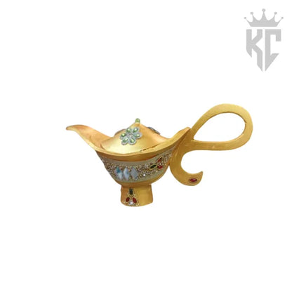 Handmade Aladdin Magic Lamp – Fabric & Rubber Sheet Costume Prop
