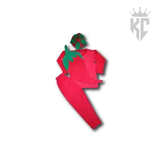 Handmade Red Chilli Costume – Brand-New Vegetable Outfit